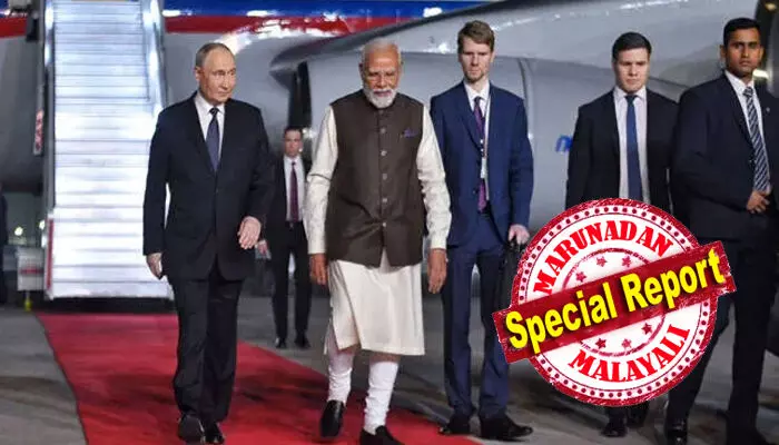 വ്‌ളാഡിമര്‍ പുടിന്‍ ഇന്ത്യയില്‍; 2021നു ശേഷം റഷ്യൻ പ്രസിഡന്റ് ഇന്ത്യയിലേക്ക് വരുന്നത് ഇതാദ്യം; വിമാനത്താവളത്തിൽ സ്വീകരിച്ച് പ്രധാനമന്ത്രി; പ്രതിരോധ, വ്യാപാര മേഖലകളിൽ നിർണായക  കരാറുകളിൽ ഒപ്പുവെയ്ക്കും; പ്രതീക്ഷ നൽകി മോദി-പുടിൻ കൂടിക്കാഴ്ച