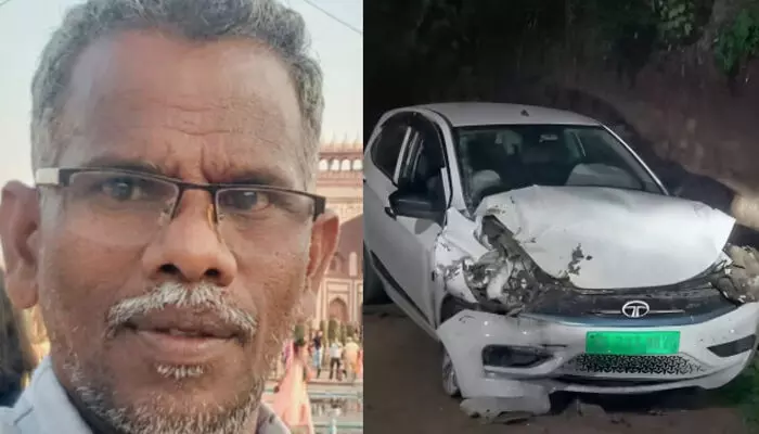 റോഡിൽ പശുവിനെ കണ്ടതും കാർ ഒന്ന് വെട്ടിച്ചു; നിയന്ത്രണം വിട്ട് മൺതിട്ടയിൽ ഇടിച്ചു കയറി അപകടം; പാലക്കാട് ഡ്രൈവർക്ക് ദാരുണാന്ത്യം