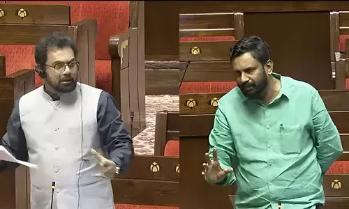 സിപിഐ നേതാക്കള്‍ക്കെതിരെയും ആരോപണമുണ്ടെന്ന് ജയറാം രമേശ്; ഇങ്ങനെയൊരു കേസില്‍പ്പെട്ട സിപിഐ നേതാവിന്റെ പേര് പറഞ്ഞാല്‍ ഒരു ലക്ഷം രൂപ നല്‍കുമെന്ന് സന്തോഷ് കുമാര്‍; രാഹുല്‍ വിഷയത്തില്‍ രാജ്യസഭയിലും വാക്പോര്‌പേര്