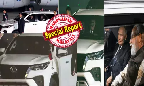 പുടിന് ഇന്ദ്രപ്രസ്ഥത്തില്‍ ലഭിച്ചത് ഉജ്ജ്വല സ്വീകരണം; പതിവുതെറ്റിച്ച് പ്രസിഡന്റിന്റെ കൈപിടിച്ച് മോദി നേരെ ചെന്ന് കയറിയത് ജപ്പാന്‍ കുതിരയുടെ മേല്‍; ആ ടൊയോട്ട വണ്ടിയുടെ വരവ് തന്നെ ഗംഭീരമായ നിമിഷം; ഇതോടെ കമ്പനിയുടെ ഗ്രാഫും ഉയര്‍ന്നെന്ന് ചിലര്‍; ചരിത്ര വേദിയില്‍ എന്തിന് വെള്ള ഫോര്‍ച്യുണര്‍ എത്തി?