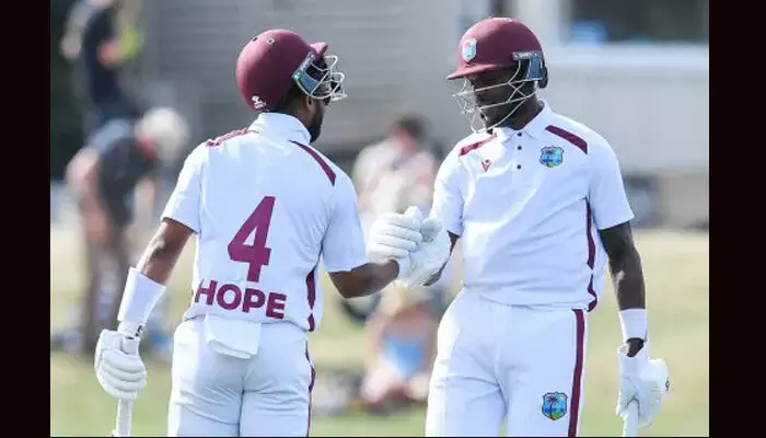 ഷായ് ഹോപ്പും ജസ്റ്റിന്‍ ഗ്രീവ്സും തകര്‍ത്തടിച്ചു; ചാരത്തില്‍ നിന്നുയര്‍ന്ന് വെസ്റ്റിന്‍ഡീസ് ക്രിക്കറ്റ്; ലോകറെക്കോഡ് സൃഷ്ടിച്ച് ന്യൂസിലന്‍ഡിനെതിരേ ഒന്നാം ടെസ്റ്റില്‍ വിന്‍ഡിസിന് സമനില