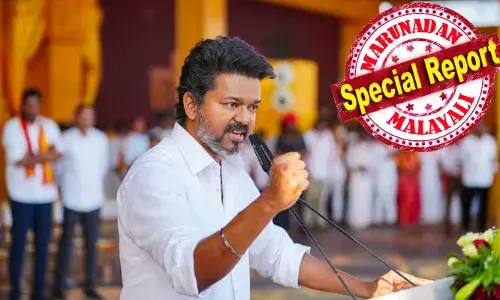 തമിഴക വെട്രി കഴകം നേതാവ് വിജയ്‌യെ കണ്ട് കോൺഗ്രസ് നേതാക്കൾ; 4 മണിക്കൂറോളം നീണ്ട ചർച്ച തിരഞ്ഞെടുപ്പിനുള്ള സഖ്യസാധ്യതകൾ തേടി?; കൂടിക്കാഴ്ച രാഹുൽ ഗാന്ധിയുമായി അടുപ്പമുള്ള നേതാവിന്റെ ഇടപെടലിൽ; നീക്കം സ്റ്റാലിനുമായുള്ള സീറ്റ് വിഭജന ചർച്ചകൾക്ക് പിന്നാലെ