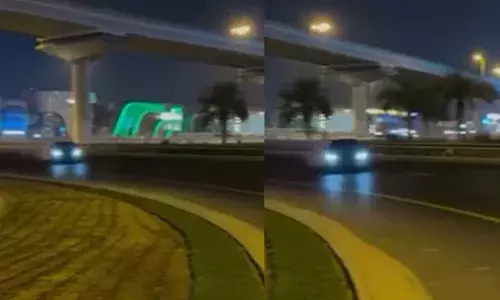 നൂറ് നൂറ്റിപ്പത്ത് സ്പീഡിൽ ഇരച്ചെത്തിയ കാർ; റോഡിലെ ചെറിയ ഒരു വളവ് എത്തിയതും ഉഗ്രശബ്ദം; കറക്കിയെടുത്ത് ഡ്രിഫ്ട് ചെയ്ത് അഭ്യാസം; പിന്നാലെ പണി കൊടുത്ത് ദുബായ് പോലീസ്