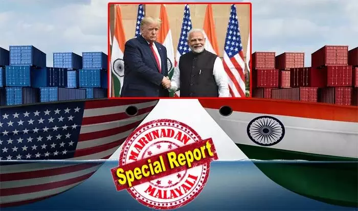 പുടിന്റെ ഇന്ത്യാ സന്ദര്ശനം ലോകം ഉറ്റുനോക്കി; പിന്നാലെ വ്യാപാര കരാറില് നടപടികള് വേഗത്തിലാക്കി യു.എസ്; പ്രതിനിധിസംഘം അടുത്തയാഴ്ച ഇന്ത്യയിലെത്തും; റഷ്യന് ക്രൂഡ് ഓയില് വാങ്ങുന്നതിന്റെ പേരില് ട്രംച് ചുമത്തിയ താരിഫുകളുടെ കാര്യത്തിലും ചര്ച്ചകള്; 2030-ഓടെ ഉഭയകക്ഷി വ്യാപാരം 500 ബില്യണ് ഡോളറിലെത്തും; റഷ്യയെ കൈവിടാതെയുള്ള ഇന്ത്യന് നയതന്ത്രം വിജയത്തിലേക്ക് പുടിന്റെ ഇന്ത്യാ സന്ദര്ശനം ലോകം ഉറ്റുനോക്കി; പിന്നാലെ വ്യാപാര കരാറില് നടപടികള് വേഗത്തിലാക്കി യു.എസ്; പ്രതിനിധിസംഘം അടുത്തയാഴ്ച ഇന്ത്യയിലെത്തും; റഷ്യന് ക്രൂഡ് ഓയില് വാങ്ങുന്നതിന്റെ പേരില് ട്രംച് ചുമത്തിയ താരിഫുകളുടെ കാര്യത്തിലും ചര്ച്ചകള്; 2030-ഓടെ ഉഭയകക്ഷി വ്യാപാരം 500 ബില്യണ് ഡോളറിലെത്തും; റഷ്യയെ കൈവിടാതെയുള്ള ഇന്ത്യന് നയതന്ത്രം വിജയത്തിലേക്ക്