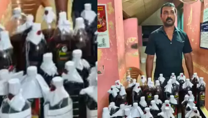 അനധികൃതമായി മദ്യവിൽപ്പന നടക്കുന്നതായി രഹസ്യവിവരം; പരിശോധനയിൽ കണ്ടെടുത്തത് രഹസ്യ അറയിൽ സൂക്ഷിച്ചിരുന്ന 25.5 ലിറ്റർ ജവാൻ; പിടിയിലായത് ചന്തക്കുന്നുകാരൻ നൗഷാദ് അനധികൃതമായി മദ്യവിൽപ്പന നടക്കുന്നതായി രഹസ്യവിവരം; പരിശോധനയിൽ കണ്ടെടുത്തത് രഹസ്യ അറയിൽ സൂക്ഷിച്ചിരുന്ന 25.5 ലിറ്റർ ജവാൻ; പിടിയിലായത് ചന്തക്കുന്നുകാരൻ നൗഷാദ്