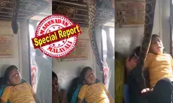 തിരക്കേറിയ ഒരു ട്രെയിൻ; തൊട്ട് അടുത്തെ സീറ്റിൽ ചാരികിടന്ന് ഉറങ്ങുന്ന കുട്ടി; പെട്ടെന്ന് ബെർത്തിലെ ബാഗുകൾക്കിടയിൽ നിന്ന് പേടിപ്പെടുത്തുന്ന കാഴ്ച; അലറിവിളിച്ച് യാത്രക്കാർ; ആ വീഡിയോ സത്യമോ? തിരക്കേറിയ ഒരു ട്രെയിൻ; തൊട്ട് അടുത്തെ സീറ്റിൽ ചാരികിടന്ന് ഉറങ്ങുന്ന കുട്ടി; പെട്ടെന്ന് ബെർത്തിലെ ബാഗുകൾക്കിടയിൽ നിന്ന് പേടിപ്പെടുത്തുന്ന കാഴ്ച; അലറിവിളിച്ച് യാത്രക്കാർ; ആ വീഡിയോ സത്യമോ?