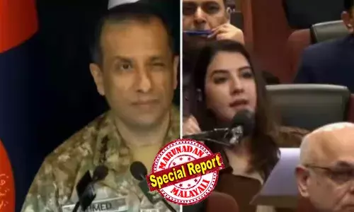 ഇമ്രാന്‍ ഖാനെതിരെ പാക്ക് സര്‍ക്കാരിന്റെ ആരോപണങ്ങളെക്കുറിച്ച് ചോദ്യം; വനിതാ റിപ്പോര്‍ട്ടറെ നോക്കി കണ്ണിറുക്കി പാക്ക് സൈനിക വക്താവ്; വീഡിയോ പുറത്തുവന്നതോടെ വിമര്‍ശനം ശക്തം