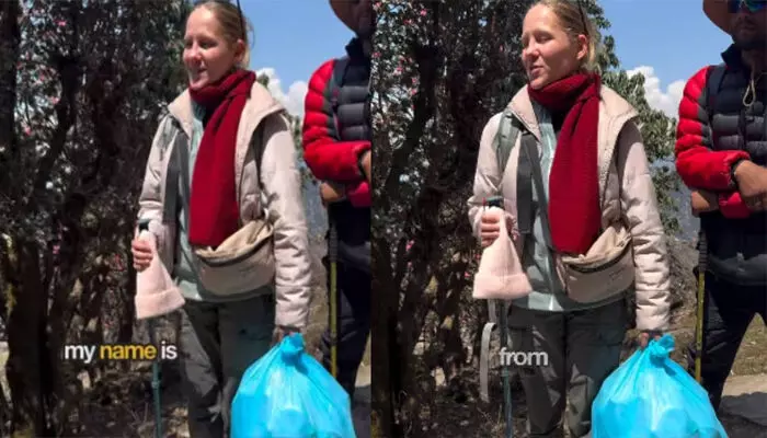 നിങ്ങൾ വരുന്ന സ്ഥലത്തെ ബഹുമാനിക്കുക, അവിടം വൃത്തിയാക്കാൻ സാധിക്കുമെങ്കിൽ അത് ഒരു നല്ല പ്രവൃത്തിയാണ്; ചന്ദ്രശില ട്രെക്കിംഗ് പാതയിലെ മാലിന്യം നീക്കി റഷ്യൻ യുവതി; വൈറലായി വീഡിയോ നിങ്ങൾ വരുന്ന സ്ഥലത്തെ ബഹുമാനിക്കുക, അവിടം വൃത്തിയാക്കാൻ സാധിക്കുമെങ്കിൽ അത് ഒരു നല്ല പ്രവൃത്തിയാണ്; ചന്ദ്രശില ട്രെക്കിംഗ് പാതയിലെ മാലിന്യം നീക്കി റഷ്യൻ യുവതി; വൈറലായി വീഡിയോ