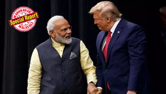 ആരെയും അടുപ്പിക്കാത്ത പുടിന് പ്രധാനമന്ത്രി നരേന്ദ്ര മോദിക്കൊപ്പം ഒരുകാറില് സഞ്ചരിക്കുന്നത് കണ്ടത് കണ്ണില് കരടായി; പിന്നാലെ ട്രംപിന്റെ ഫോണ് കോള്; വ്യാപാരം അടക്കം വിവിധ മേഖലകളിലെ സഹകരണത്തില് ഇരുനേതാക്കളും തമ്മില് വിശദമായ ചര്ച്ച; സംഭാഷണം വ്യാപാര കരാര് ഉറപ്പിക്കാന് യുഎസ് സംഘം ഡല്ഹിയില് തിരക്കിട്ട കൂടിയാലോചനകള് നടത്തുന്നതിനിടെ ആരെയും അടുപ്പിക്കാത്ത പുടിന് പ്രധാനമന്ത്രി നരേന്ദ്ര മോദിക്കൊപ്പം ഒരുകാറില് സഞ്ചരിക്കുന്നത് കണ്ടത് കണ്ണില് കരടായി; പിന്നാലെ ട്രംപിന്റെ ഫോണ് കോള്; വ്യാപാരം അടക്കം വിവിധ മേഖലകളിലെ സഹകരണത്തില് ഇരുനേതാക്കളും തമ്മില് വിശദമായ ചര്ച്ച; സംഭാഷണം വ്യാപാര കരാര് ഉറപ്പിക്കാന് യുഎസ് സംഘം ഡല്ഹിയില് തിരക്കിട്ട കൂടിയാലോചനകള് നടത്തുന്നതിനിടെ