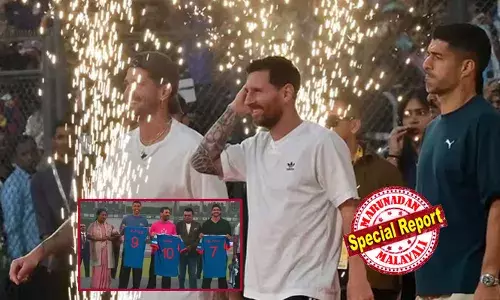 ഇന്ത്യയിലെത്തിയ മെസ്സിയെ കാണാതെ വിദേശത്തേക്ക് പറന്ന് മോദി;  ഫുട്‌ബോള്‍ ഇതിഹാസവുമായി കൂടിക്കാഴ്ച നടത്താന്‍ അമിത് ഷായും അനില്‍ ചൗഹാനും;  ആവേശത്തില്‍ അരുണ്‍ ജയ്റ്റ്ലി സ്റ്റേഡിയം;  മെസിക്ക്  ഇന്ത്യന്‍ ക്രിക്കറ്റ് ടീമിന്റെ പത്താം നമ്പര്‍ ജഴ്‌സി സമ്മാനിച്ച് ജയ് ഷാ;  ഹസ്തദാനത്തിനും സംസാരിക്കാനുമായി കോടികള്‍ മുടക്കി കോര്‍പറേറ്റ് ഭീമന്‍മാര്‍; വാര്‍ത്തകളില്‍ നിറഞ്ഞ്  ഗോട്ട് ഇന്ത്യ ടൂര്‍