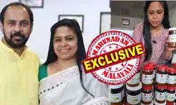 മാനുഫാക്ച്ചറിങ് തീയതി ഇല്ലാതെ വ്യാജ ഭക്ഷ്യ സുരക്ഷ ലൈസന്‍സില്‍ അച്ചാര്‍ ഉണ്ടാക്കി വില്‍ക്കുന്നു; സുവിശേഷ കച്ചവടം പൊളിഞ്ഞതോടെ കണ്ണിമാങ്ങാ അച്ചാര്‍ വില്‍പ്പനയുമായി ഇറങ്ങിയ ജിജിക്കെതിരെ പരാതിയുമായി ഭര്‍ത്താവ് മാരിയോ പോലീസ് സ്റ്റേഷനില്‍; സോഷ്യല്‍ മീഡിയയിലെ വിവാദ മോട്ടിവേഷണല്‍ പ്രസംഗകര്‍ വീണ്ടും വാര്‍ത്തകളില്‍