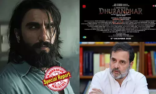 തെരഞ്ഞെടുപ്പുകളില്‍ തോറ്റതോടെ സിനിമാ മേഖലയിലേക്ക് തിരിഞ്ഞോ? ധുരന്ധര്‍ സിനിമയുടെ എക്‌സിക്യൂട്ടീവ് പ്രൊഡ്യൂസര്‍ രാഹുല്‍ ഗാന്ധിയോ? സിനിമയുടെ ടീസറിന്റെ എന്‍ഡ് ക്രെഡിറ്റില്‍ പതിഞ്ഞ പേര് ചൂണ്ടിക്കാട്ടി ചോദ്യങ്ങള്‍;  ഇന്ത്യയുടെ ഭീകരവാദ വിരുദ്ധ പ്രവര്‍ത്തനങ്ങളുടെ കഥ പറയുന്ന സ്‌പൈ ത്രില്ലര്‍ വീണ്ടും ചര്‍ച്ചകളില്‍