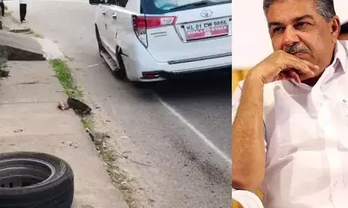 കാറിന്റെ പിന്നിലെ ടയര്‍ ഊരിത്തെറിച്ചു; ദുരന്തമൊഴിവാക്കിയത് ഡ്രൈവറുടെ മിടുക്ക്; മന്ത്രി സജി ചെറിയാന്‍ അപകടത്തില്‍ നിന്നും അത്ഭുതകരമായി രക്ഷപ്പെട്ടു