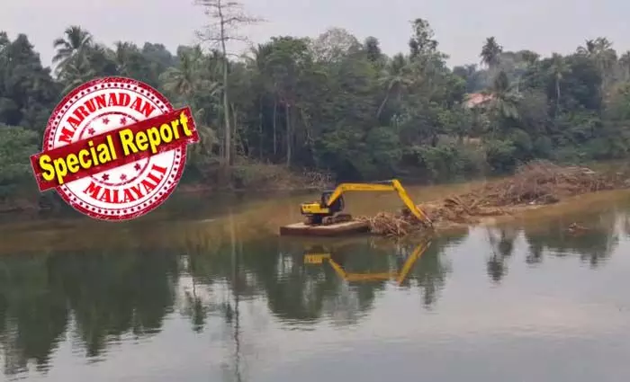 എം.സി റോഡില് തിരുവല്ല കൂറ്റൂരില് തോണ്ടറ പാലം അപകടത്തിലാക്കി മണലൂറ്റ്; ഖനനം നടക്കുന്നത് നദിയിലെ പുറ്റ് നീക്കലിന്റെ പേരില്; ഓത്താശ ചെയ്ത് സര്ക്കാരും റവന്യൂ വകുപ്പും എം.സി റോഡില് തിരുവല്ല കൂറ്റൂരില് തോണ്ടറ പാലം അപകടത്തിലാക്കി മണലൂറ്റ്; ഖനനം നടക്കുന്നത് നദിയിലെ പുറ്റ് നീക്കലിന്റെ പേരില്; ഓത്താശ ചെയ്ത് സര്ക്കാരും റവന്യൂ വകുപ്പും