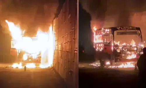 ബെംഗളൂരുവില്‍ നിന്നും കോഴിക്കോടേക്ക് വരികയായിരുന്ന കെഎസ്ആര്‍ടിസി ബസ് കത്തിനശിച്ചു; ബസിലുണ്ടായിരുന്ന 44 യാത്രക്കാരും സുരക്ഷിതര്‍: അപകടം പുലര്‍ച്ചെ നാലു മണിയോടെ