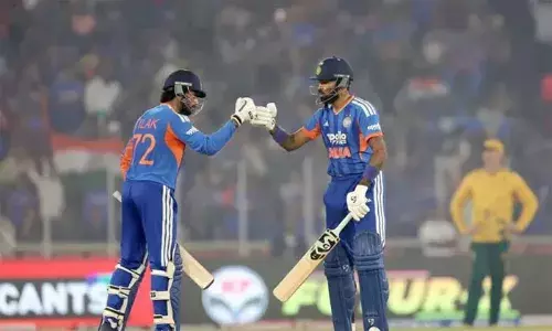 വെടിക്കെട്ട് തുടക്കമിട്ട് സഞ്ജുവും അഭിഷേകും; കത്തിക്കയറി ഹാര്‍ദിക്കും തിലകും; ദക്ഷിണാഫ്രിക്കക്കെതിരെ ട്വന്റി20യില്‍ ഇന്ത്യക്ക് വമ്പന്‍ സ്‌കോര്‍