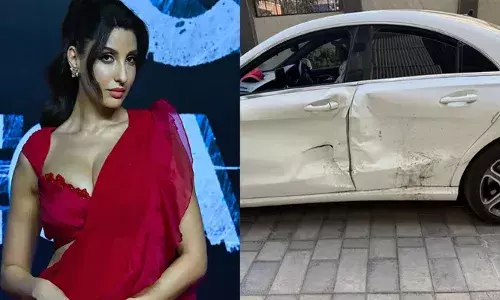അടിച്ച് പൂസായി എത്തിയ ഒരാളുടെ കാർ ഇടിച്ചുകയറി; ബോളിവുഡ് നടി നോറ ഫത്തേഹി വൻ അപകടത്തിൽ നിന്ന് രക്ഷപ്പെട്ടു; വണ്ടിയുടെ ഒരു വശം പൊളിഞ്ഞു; കേസെടുത്ത് പോലീസ്