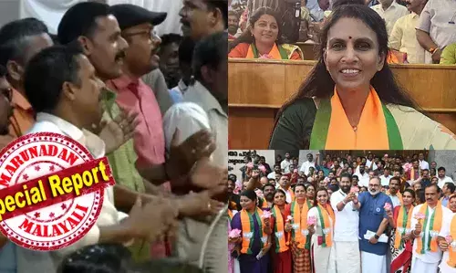 ശ്രീപത്മനാഭനെ വണങ്ങി പദയാത്രയായി പാളയത്ത്; രക്തസാക്ഷി മണ്ഡപത്തില്‍ പുഷ്പാര്‍ച്ചനയ്ക്ക് ശേഷം സത്യപ്രതിജ്ഞ; വന്ദേമാതരം പറഞ്ഞ് ആര്‍.ശ്രീലേഖ; കൗണ്‍സില്‍ ഹാളില്‍ ഗണഗീതം ആലപിച്ചു കോര്‍പ്പറേഷന്‍ ഭരണം പിടിച്ചത് ആഘോഷമാക്കി ബിജെപി പ്രവര്‍ത്തകര്‍; മേയര്‍ സ്ഥാനത്ത് ശ്രീലേഖക്ക് മുന്‍തൂക്കമെങ്കിലും സസ്‌പെന്‍സ് നിലനിര്‍ത്തി രാജീവ് ചന്ദ്രശേഖര്‍