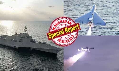 അമേരിക്കൻ പടക്കപ്പലിൽ നിന്ന് പെട്ടെന്ന് ഉഗ്രശബ്ദം; നിമിഷ നേരം കൊണ്ട് എല്ലാവരും നോക്കി നിൽക്കെ മിന്നൽ വേഗതയിൽ ആകാശം ലക്ഷ്യമാക്കി കുതിച്ചുയർന്നു; വ​ൺ വേ ​അ​റ്റാ​ക് ഡ്രോണിന്റെ വിക്ഷേപണം വിജയകരം; ചരിത്ര നിമിഷത്തിന് സാക്ഷ്യം വഹിച്ച് നാവികസേന