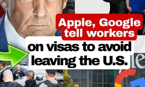 യുഎസ് വിസ വൈകുന്നു: വിദേശയാത്ര ഒഴിവാക്കാന്‍ ജീവനക്കാര്‍ക്ക് ഗൂഗിളിന്റെ നിര്‍ദ്ദേശം