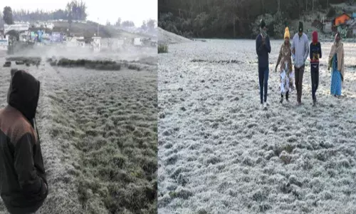 താഴ്വരകളെല്ലാം മഞ്ഞ് കൊണ്ട് മൂടി; പലയിടത്തും താപനില പൂജ്യത്തിന് താഴെ; നിമിഷ നേരം കൊണ്ട് ഊട്ടി യൂറോപ്പ് പോലെയാകുന്ന കാഴ്ച; ഒഴുകുന്നത് ആയിരക്കണക്കിന് സഞ്ചാരികൾ