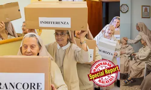 നമ്മെ ദുഃഖിപ്പിക്കുന്നതെല്ലാം നാം വലിച്ചെറിയണം; കാരണം കര്‍ത്താവ് നമ്മള്‍ സന്തുഷ്ടരായിരിക്കണമെന്ന് ആഗ്രഹിക്കുന്നു;  ഡിജിറ്റല്‍ യുഗത്തില്‍ സുവിശേഷ പ്രസംഗത്തിന് പുതിയ വഴികള്‍ കണ്ടെത്തി ദൈവിക സന്ദേശവാഹകര്‍;  ഇറ്റലിയിലെ വൃദ്ധ കന്യാസ്ത്രീകളുടെ ഏകാന്ത ജീവിതം സോഷ്യല്‍ മീഡിയയില്‍ വൈറല്‍ ആവുമ്പോള്‍