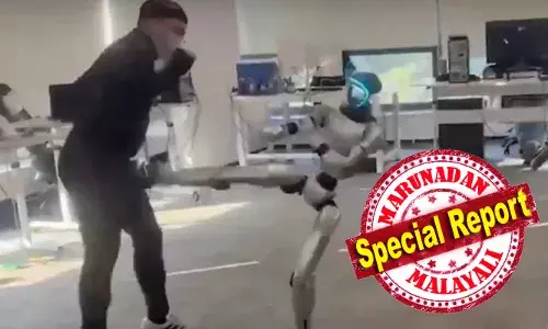 യുവാവിന്റെ ഓരോ ചലനവും കോപ്പിയടിച്ച് റോബോട്ട്; അവസാനം കിട്ടിയത് എട്ടിന്റെ പണി; വിനയായി മോഷൻ ക്യാപ്ചർ സ്യൂട്ട്; ജനനേന്ദ്രിയത്തിൽ ആഞ്ഞടിച്ച് റോബോട്ട്; വേദന കൊണ്ട് പുളഞ്ഞ യുവാവിനെ അനുകരിച്ച് യന്ത്രമനുഷ്യൻ; വൈറലായി വീഡിയോ