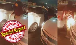 യൂണിഫോമിലുള്ള ഒരു പോലീസ് ഉദ്യോഗസ്ഥയാണ്, നിങ്ങളുടെ വായിൽ മൂത്രമൊഴിക്കും; ജയിലിൽ തള്ളും, ബെൽറ്റ് കൊണ്ട് അടിക്കും; ഗതാഗതക്കുരുക്കിനിടെ ദമ്പതികളുമായി വാക്കുതർക്കം; പിന്നാലെ വനിതാ എസ്.ഐയുടെ ഭീഷണി; വീഡിയോ പ്രചരിച്ചതോടെ നടപടി