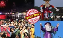 ആകാശം തൊട്ട് നിൽക്കുന്ന പടുകൂറ്റൻ പപ്പാഞ്ഞികൾ; തീആളിക്കത്തുന്ന ആവേശം നേരിൽക്കാണാൻ ഓടിയെത്തുന്ന ജനങ്ങൾ; പുതുവത്സരം അടിച്ചുപൊളിക്കാൻ റെഡിയായി കൊച്ചിയും കോവളവും; നല്ല നാളെ പിറക്കാൻ ഇനി മണിക്കൂറുകൾ മാത്രം