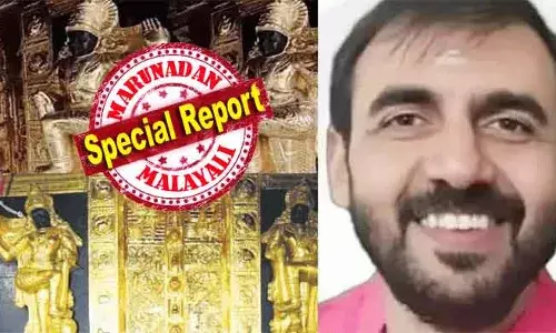 ശിവരൂപവും വ്യാളീരൂപവും അടങ്ങുന്ന പ്രഭാമണ്ഡലത്തിലെ സ്വര്‍ണ്ണപ്പാളികളും കൊള്ളയടിച്ചു; ദശാവതാരങ്ങളും രാശി ചിഹ്നങ്ങളും ആലേപനം ചെയ്ത ചെമ്പുപാളികളില്‍ നിന്ന് വിദ്ഗദമായി സ്വര്‍ണ്ണം അടര്‍ത്തിമാറ്റി; 989 ഗ്രാം കടത്തിയെന്ന് സൂചന; ഞെട്ടിക്കുന്ന വിവരങ്ങള്‍ വീണ്ടും ചര്‍ച്ചകളിലേക്ക്; ശബരിമലയിലേത് സമാനതകളില്ലാത്ത മോഷണം