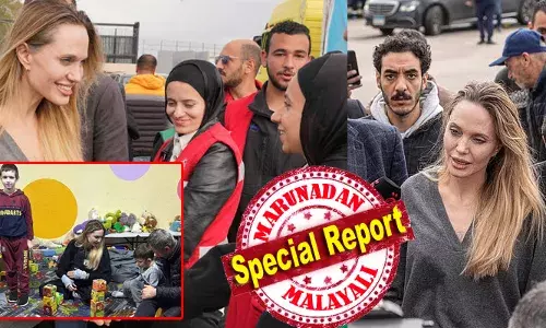 കുട്ടികളുടെ അവസ്ഥ ദയനീയം,അടിയന്തര സഹായവും ലോകശ്രദ്ധയും അത്യാവശ്യം; ദാരിദ്ര്യവും പട്ടിണിയും അനുഭവിക്കുന്ന ജനതയ്ക്ക് സഹായമെത്തണം; ഈജിപ്ത്-ഗസ അതിർത്തിയിലെത്തി ഹോളിവുഡ് സൂപ്പർ താരം ആഞ്ചലീന ജോളി; സഹായങ്ങൾ ഗസയിൽ എത്തുന്നുണ്ടെന്ന് ഉറപ്പുവരുത്താൻ ലോകരാജ്യങ്ങൾ സമ്മർദ്ദം ചെലുത്തണമെന്നും താരസുന്ദരി