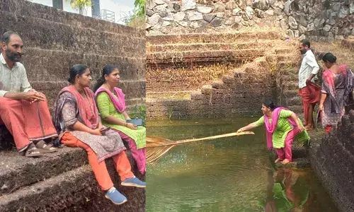 പൂജാരി വിളിച്ചപ്പോള്‍ ക്ഷേത്രത്തില്‍ പായസം കുടിക്കാനെത്തി തൊഴിലുറപ്പ് തൊഴിലാലികള്‍; തിരികെ പോയത് കുളത്തില്‍ മുങ്ങി താഴ്ന്ന അച്ഛന്റെയും മകളുടെയും ജീവന്‍ രക്ഷിച്ച്: അഭിനന്ദിച്ച് നാട്