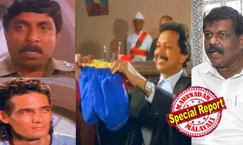 പതിനഞ്ച് വയസുകാരനുപോലും പാകമാകാത്ത ഈ ഡ്രോയര്‍ പ്രതി ആല്‍ബര്‍ട്ടോ ഫെല്ലിനിയെ ധരിപ്പിക്കാമോ എന്ന ചോദ്യം; അന്ന് കോടതിയില്‍ വിയര്‍ത്തുപോയ സി.ഐ ജെയിംസ്; തൊണ്ടിമുതലിലെ ജെട്ടിത്തിരിമറി രംഗം ആവിഷ്‌കരിച്ച ആനവാല്‍ മോതിരം; ചിത്രം പുറത്തിറങ്ങിയത് 1991ല്‍; ആന്റണി രാജു കുറ്റക്കാരനെന്ന് വിധിക്കുമ്പോള്‍ സൈബറിടത്തില്‍ വീണ്ടും ചര്‍ച്ചയായി ശ്രീനി ചിത്രം