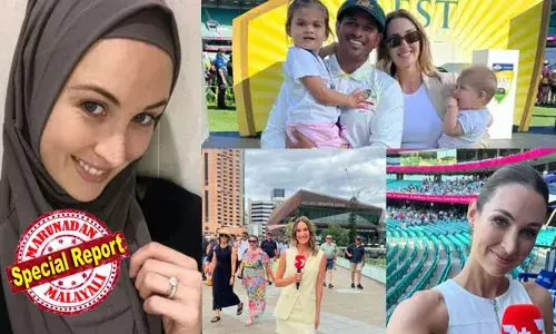 ഉസ്മാന്‍ ഖവാജയുമായി റെയ്ച്ചല്‍ പ്രണയത്തിലായത് 2015ല്‍; ഇസ്ലാം മതം സ്വീകരിച്ച് ജീവിത പങ്കാളിയായി; രണ്ട് പെണ്‍മക്കളുടെ അമ്മയായ ഓസ്‌ട്രേലിയക്കാരി  7ക്രിക്കറ്റിലെ പ്രശസ്തയായ റിപ്പോര്‍ട്ടറും അവതാരകയും; ഖവാജയുടെ വിരമിക്കല്‍ പ്രഖ്യാപനത്തിന് പിന്നാലെ നേരിട്ടത് കടുത്ത സൈബര്‍ ആക്രമണം; ചര്‍ച്ചയായി റെയ്ച്ചലിന്റെ പ്രതികരണം