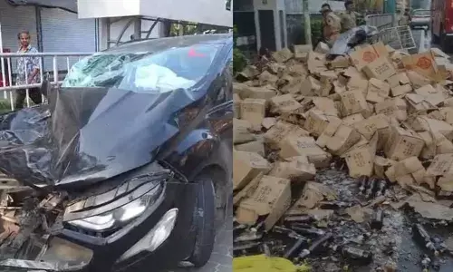 കോഴിക്കോട് കാറും ലോറിയും കൂട്ടിയിടിച്ച് അപകടം; ലോറി ഡ്രൈവര്‍ക്ക് ദാരുണാന്ത്യം