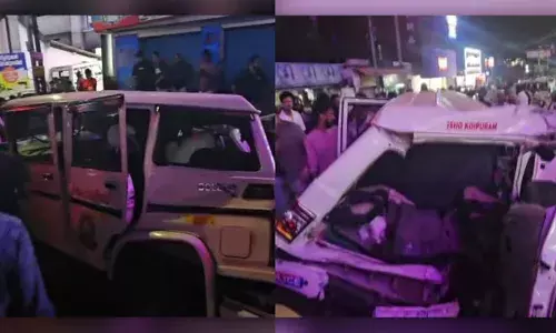 പത്തനംതിട്ടയില്‍ കെഎസ്ആര്‍ടിസി ബസ് പൊലീസ് ജീപ്പിലേക്ക് ഇടിച്ചുകയറി അപകടം; മൂന്നു പോലിസുകാര്‍ക്കും രണ്ട് പ്രതികള്‍ക്കും പരിക്ക്