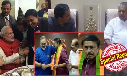 മോദിയുടെ അഭിമുഖം എടുത്ത അമേരിക്കന്‍ മലയാളി; കൈലി ഉടുത്ത് പിണറായി ഇന്റര്‍വ്യൂ നല്‍കിയ കുറുമുള്ളൂരുകാരന്‍; അമേരിക്കയിലെ ആ പരിചയം കേരളത്തിലെ മടങ്ങി വരവില്‍ ചാനലുകളിലെ വിപ്ലവ മുഖമാക്കി; പാര്‍ട്ടി അംഗത്വമെടുത്ത് സിപിഎമ്മിനെ പ്രതിരോധിച്ച ന്യായീകരണങ്ങള്‍; മാറാടില്‍ ബാലനെ തിരുത്തി ബിജെപി ചാട്ടം; റെജി ലൂക്കോസ് ഇനി പരിവാര്‍ വാദി