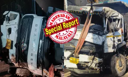 കരിങ്കല്ല് ലോഡ് ഇറക്കി തിരിച്ച് മടങ്ങിയ ആ ഭാരത് ബെൻസിന്റെ പടുകൂറ്റൻ ലോറി; ഏകദേശം ബൈപ്പാസ് ഭാഗം എത്തിയതും ഉഗ്ര ശബ്ദം; നാട്ടുകാരുടെ വരവിൽ 30 അടി താഴ്ചയിൽ അതിഭീകര കാഴ്ച; വണ്ടിയുടെ മുൻവശം മുഴുവൻ തകർന്ന് തരിപ്പണമായി; ഡ്രൈവർ രക്ഷപ്പെട്ടത് ഭാഗ്യം കൊണ്ട് മാത്രം