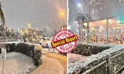 സഹാറ മരുഭൂമിക്ക് അരികില്‍ അത്ഭുതം! ചൂടില്‍ വെന്തുരുകുന്ന മൊറോക്കോയില്‍ കാല്‍ നൂറ്റാണ്ടിന് ശേഷം മഞ്ഞുവീഴ്ച; വെള്ളപുതച്ച് ഈന്തപ്പനകള്‍; മഞ്ഞുമനുഷ്യനെ ഉണ്ടാക്കി ആഘോഷിച്ച് ജനങ്ങള്‍; കാലാവസ്ഥാ മാറ്റത്തിന്റെ സൂചനയോ?