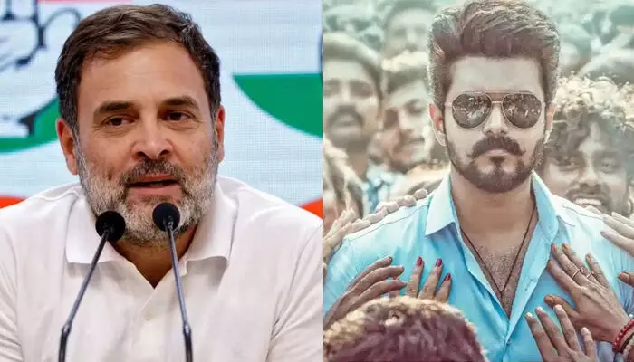 മിസ്റ്റര് മോദി, ജനനായകന്റെ റിലീസ് തടയാനുള്ള ശ്രമം തമിഴ്സംസ്കാരത്തിന് നേരേയുള്ള ആക്രമണമാണ്; തമിഴ് ജനതയുടെ ശബ്ദം അടിച്ചമര്ത്താന് നിങ്ങള്ക്ക് ഒരിക്കലും കഴിയില്ല; വിജയ്യെ പിന്തുണച്ചും കേന്ദ്രത്തിന് എതിരെ ആരോപണം ഉന്നയിച്ചും രാഹുല് ഗാന്ധി മിസ്റ്റര് മോദി, ജനനായകന്റെ റിലീസ് തടയാനുള്ള ശ്രമം തമിഴ്സംസ്കാരത്തിന് നേരേയുള്ള ആക്രമണമാണ്; തമിഴ് ജനതയുടെ ശബ്ദം അടിച്ചമര്ത്താന് നിങ്ങള്ക്ക് ഒരിക്കലും കഴിയില്ല; വിജയ്യെ പിന്തുണച്ചും കേന്ദ്രത്തിന് എതിരെ ആരോപണം ഉന്നയിച്ചും രാഹുല് ഗാന്ധി