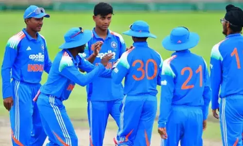 ഹെനിൽ പട്ടേലിന് അഞ്ച് വിക്കറ്റ്; അണ്ടർ 19 ലോകകപ്പിൽ തകർന്നടിഞ്ഞ് യുഎസ്; 100 കടത്തിയത് നിതീഷ് സുധിന്റെ ചെറുത്ത് നിൽപ്പ്; ഇന്ത്യക്ക് 107 റൺസ് വിജയലക്ഷ്യം