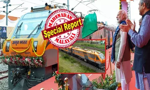 കേരളത്തിലെ തീവണ്ടി പാളങ്ങളിൽ പച്ചക്കൊടി വീശി മോദി സർക്കാർ; വരുന്നത് മൂന്ന് അമൃത് ഭാരത് എക്സ്പ്രസ്സുകൾ; സാധാരണക്കാരന് കുറഞ്ഞ ചിലവിൽ ഇനി ചീറിപ്പായാം; ചെന്നൈയിലേക്കും ഹൈദരാബാദിലേക്കും പുത്തൻ വണ്ടികൾ; ഗുരുവായൂർ പാസഞ്ചറും ദേ..റെഡി; ഫ്ലാഗ് ഓഫ് ചെയ്യാൻ പ്രധാനമന്ത്രി