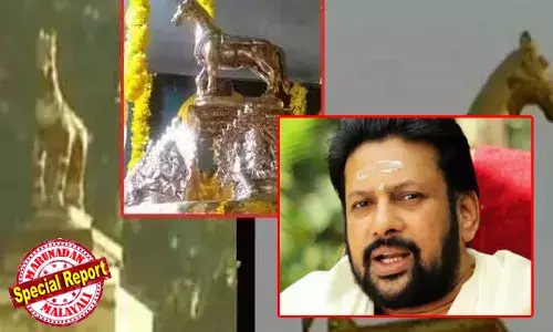 തന്ത്രി കണ്ഠരര് രാജീവര് വാജിവാഹനം മോഷ്ടിച്ചതല്ല, ഹൈക്കോടതിയുടെ അനുമതിയോടെ ബോര്‍ഡ് പ്രസിഡന്റ് നല്‍കിയത്; മാതൃകാപരമെന്ന് അന്ന് ഹൈക്കോടതി, ഇന്ന് തൊണ്ടിമുതലെന്ന് എസ്‌ഐടി! അഡ്വക്കേറ്റ് കമ്മീഷണറുടെ റിപ്പോര്‍ട്ട് പുറത്ത്; വാജിവാഹനം കൈമാറിയത് പാരമ്പര്യ വിധിപ്രകാരം; വിവാദത്തില്‍ പുതിയ വഴിത്തിരിവ്