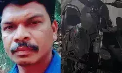 ബൈക്കിൽ ലോറി തട്ടി; നിയന്ത്രണം വിട്ട് റോഡിൽ വീണ യുവാവിൻ്റെ ശരീരത്തിലൂടെ ലോറി കയറിയിറങ്ങി; മരിച്ചത് ശ്രീകൃഷ്ണപുരത്തുകാരൻ സുരേഷ്