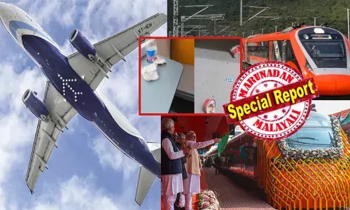 നീലാകാശത്തൂടെ കുതിക്കുന്ന വിമാനത്തിന് തുല്യമായ സഞ്ചാരം; പാളങ്ങളിൽ എഞ്ചിൻ ഓടിത്തുടങ്ങിയിട്ട് തന്നെ വെറും ദിവസങ്ങൾ മാത്രം; ഏറെ പ്രതീക്ഷയോടെ ഉദ്ഘാടനം ചെയ്ത ആ തീവണ്ടിക്കുള്ളിലെ കാഴ്ചകൾ അത്ര..നല്ലതല്ല; മനംമടുത്തുന്ന പ്രവർത്തികളിൽ മുഖം തിരിച്ച് ആളുകൾ; വന്ദേഭാരതിലെ ദൃശ്യങ്ങളിൽ വ്യാപക വിമർശനം