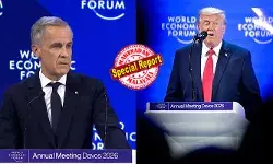 നമ്മള്‍ ചര്‍ച്ചാ മേശയിലില്ലെങ്കില്‍ മറ്റുള്ളവരുടെ മെനുവില്‍ വിഭവമാകും! ലോകക്രമം തകര്‍ന്നുകൊണ്ടിരിക്കുകയാണെന്നും അമേരിക്കയുടെ അധീശത്വം അവസാനിക്കുകയാണെന്നും തുറന്നടിച്ച് മാര്‍ക്ക് കാര്‍ണി; ട്രംപിനെതിരെ പടയൊരുക്കി കാനഡ പ്രധാനമന്ത്രി; കാനഡ നിലനില്‍ക്കുന്നത് തന്നെ അമേരിക്ക ഉള്ളതുകൊണ്ടെന്ന് തിരിച്ചടിച്ച് ട്രംപും; ഡാവോസില്‍ കൊമ്പുകോര്‍ത്ത് ലോക നേതാക്കള്‍