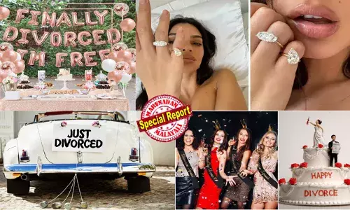 ബന്ധം പിരിഞ്ഞാല്‍ അടിച്ചുപൊളിക്കണം! വക്കീലിനൊപ്പം പാര്‍ട്ടി, ഡിവോഴ്സ് മോതിരത്തിന് വജ്രക്കല്ല്; കല്യാണം കഴിക്കുന്നതിനേക്കാള്‍ ചെലവ് ഇനി പിരിയുന്നതിന്; ലോകത്തെ ഞെട്ടിക്കുന്ന പുത്തന്‍ വിവാഹമോചന വിശേഷങ്ങള്‍!