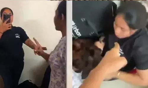 മസാജ് സെന്ററിലെ സ്ത്രീയുടെ പെരുമാറ്റത്തിൽ അതൃപ്തി; മസാജ് ക്യാൻസൽ ചെയ്യാൻ ശ്രമം; പിന്നാലെ യുവതിയെ മുടിക്ക് കുത്തിപ്പിടിച്ച് മുഖത്ത് ഇടിച്ചു, തറയിലേക്ക് തള്ളിയിട്ടു; വൈറലായി വീഡിയോ