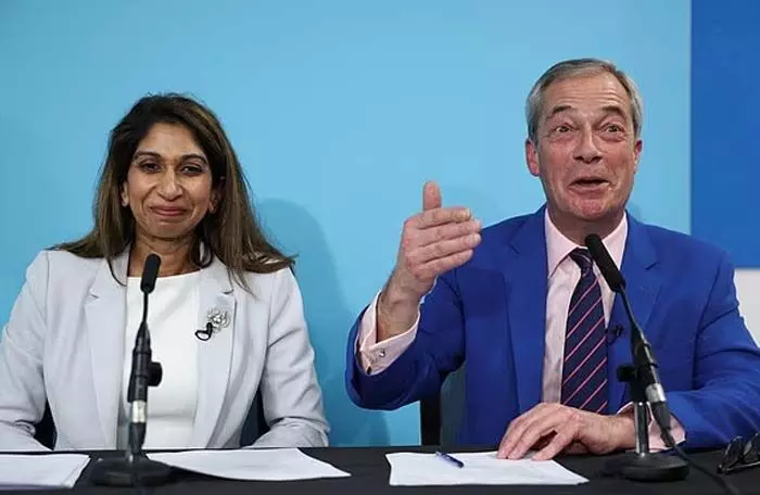 കണ്സര്വേറ്റിസം പ്രകടനത്തില് മാത്രം ഒതുക്കുന്ന നേതാക്കളോട് പൊരുത്തപ്പെടാന് കഴിയുന്നില്ല; മുന് ഹോം സെക്രട്ടറി സുവെല്ല ബ്രേവര്മാനും കണ്സര്വേറ്റീവ് പാര്ട്ടി വിട്ട് റിഫോം യു കെയിലേക്ക് കണ്സര്വേറ്റിസം പ്രകടനത്തില് മാത്രം ഒതുക്കുന്ന നേതാക്കളോട് പൊരുത്തപ്പെടാന് കഴിയുന്നില്ല; മുന് ഹോം സെക്രട്ടറി സുവെല്ല ബ്രേവര്മാനും കണ്സര്വേറ്റീവ് പാര്ട്ടി വിട്ട് റിഫോം യു കെയിലേക്ക്