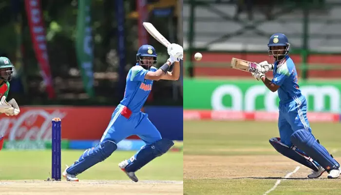 വീണ്ടും ബാറ്റിങ് വെടിക്കെട്ടുമായി വൈഭവ്; വിഹാന് മല്ഹോത്രയ്ക്ക് സെഞ്ചുറി; അര്ധസെഞ്ചുറിയുമായി അഭിഗ്യാന് കുണ്ടുവും; അണ്ടര് 19 ലോകകപ്പില് ഇന്ത്യക്ക് മികച്ച സ്കോര്; സിംബാബ്വെക്ക് 353 റണ്സ് വിജയലക്ഷ്യം വീണ്ടും ബാറ്റിങ് വെടിക്കെട്ടുമായി വൈഭവ്; വിഹാന് മല്ഹോത്രയ്ക്ക് സെഞ്ചുറി; അര്ധസെഞ്ചുറിയുമായി അഭിഗ്യാന് കുണ്ടുവും; അണ്ടര് 19 ലോകകപ്പില് ഇന്ത്യക്ക് മികച്ച സ്കോര്; സിംബാബ്വെക്ക് 353 റണ്സ് വിജയലക്ഷ്യം